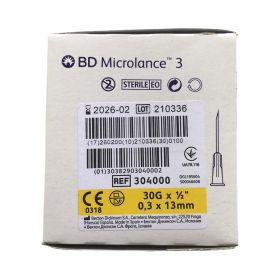 BD Microlance 3 Needles Yellow 30g x 0.5" (100 Pack) (BOGOF)